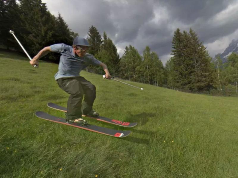 Skiing on a Green Slope 44