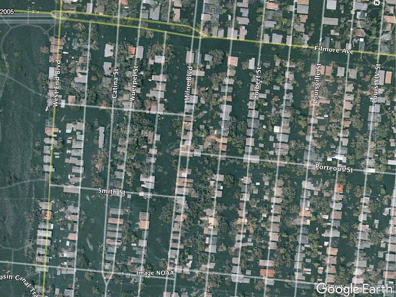 Lakeview Neighborhood One Day After Hurricane Katrina  64