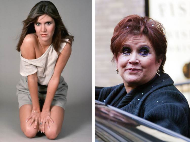 Carrie Fisher Then And Now