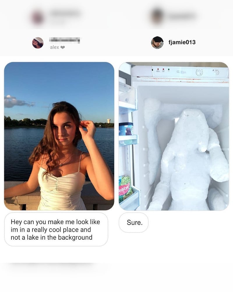 Epic Photoshop Fails That Make Your Day A refrigerator is a cool place