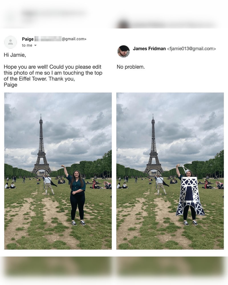 Epic Photoshop Fails That Make Your Day Eiffel cosplay