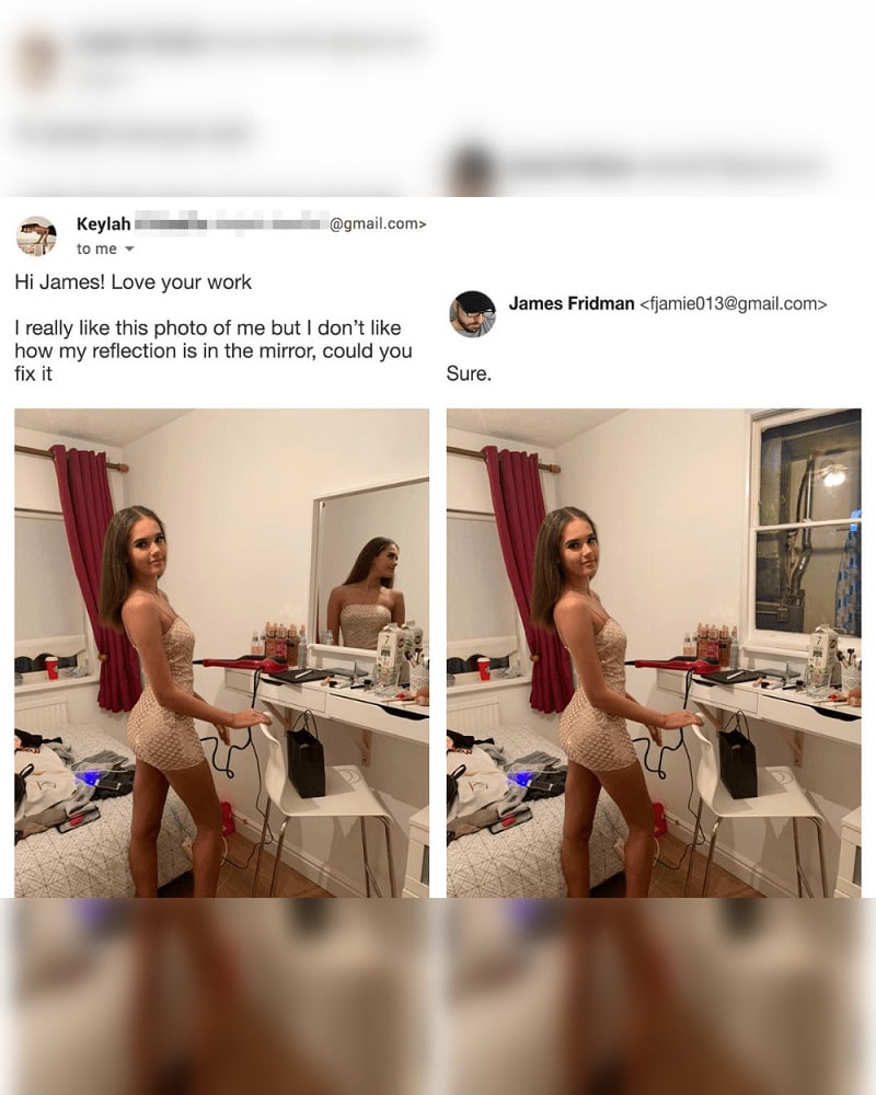 Epic Photoshop Fails That Make Your Day Reflection, be gone!