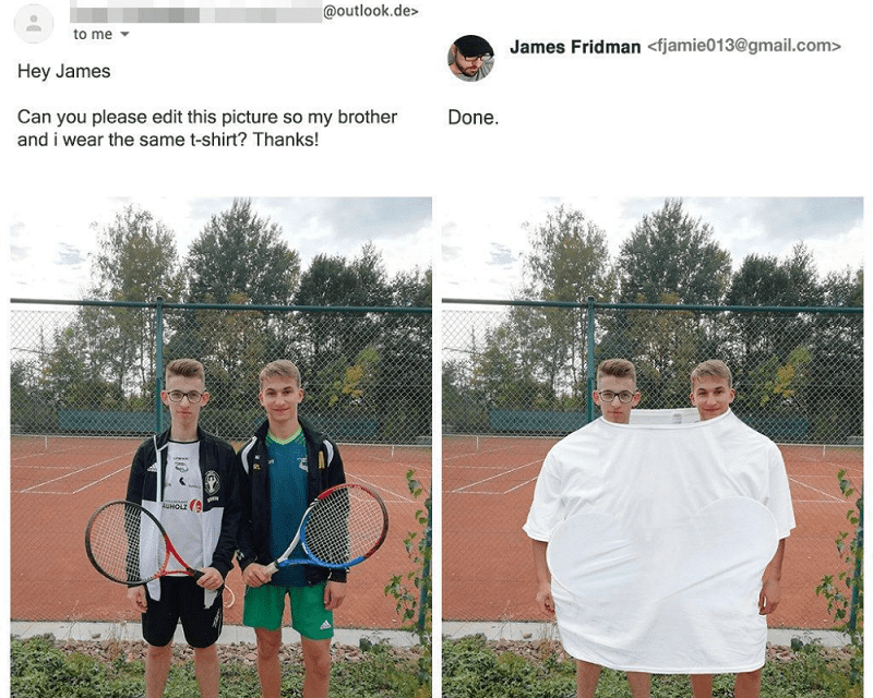 Epic Photoshop Fails That Make Your Day Wearing the SAME shirt