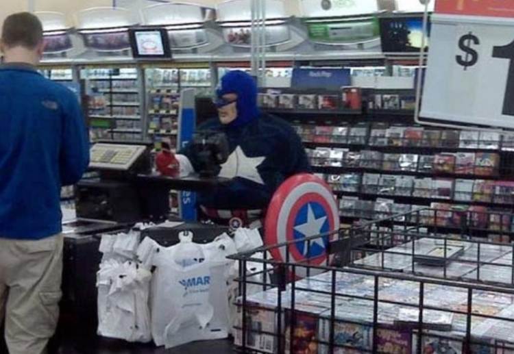 Captain America Shops Too