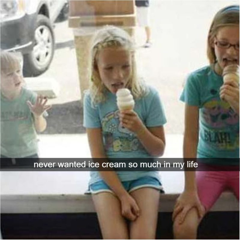 How Jealousy Looks When Your Caught On Camera An ice cream a day keeps the doctor away