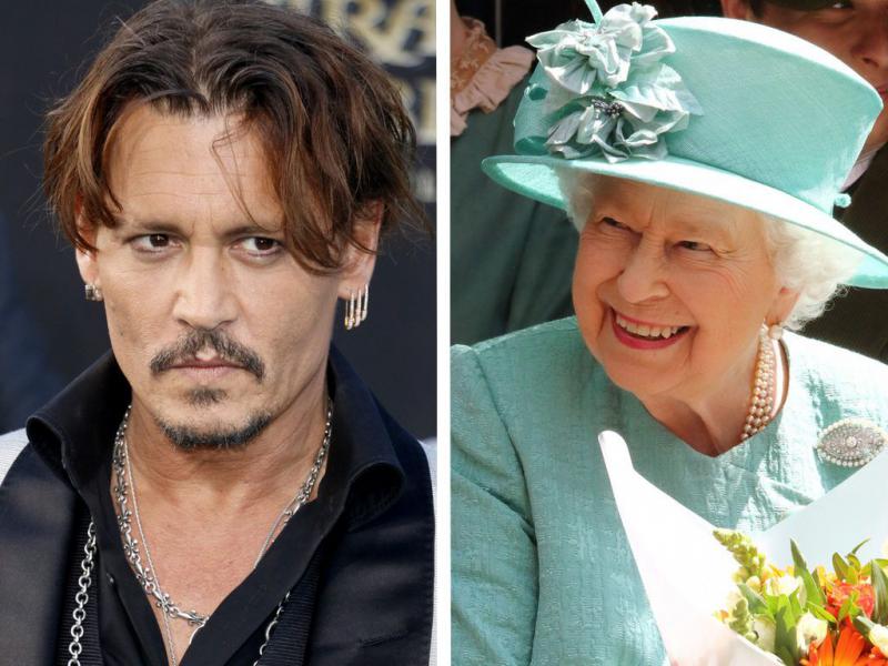Queen Elizabeth II and Johnny Depp 9