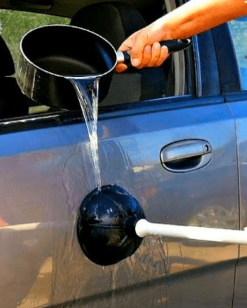 Strange But True Car Hacks You Never Knew Pop out the car dents using hot water