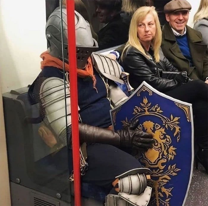 Suspect Moments Caught On The NYC Subway Knight in shining armor