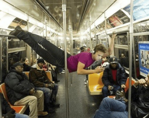 Suspect Moments Caught On The NYC Subway No need to show off