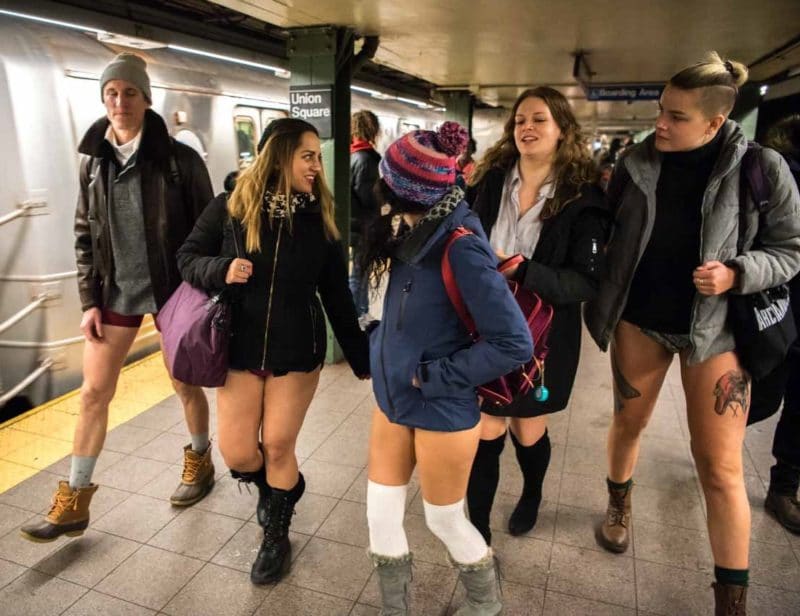 Suspect Moments Caught On The NYC Subway No Pants Subway Ride