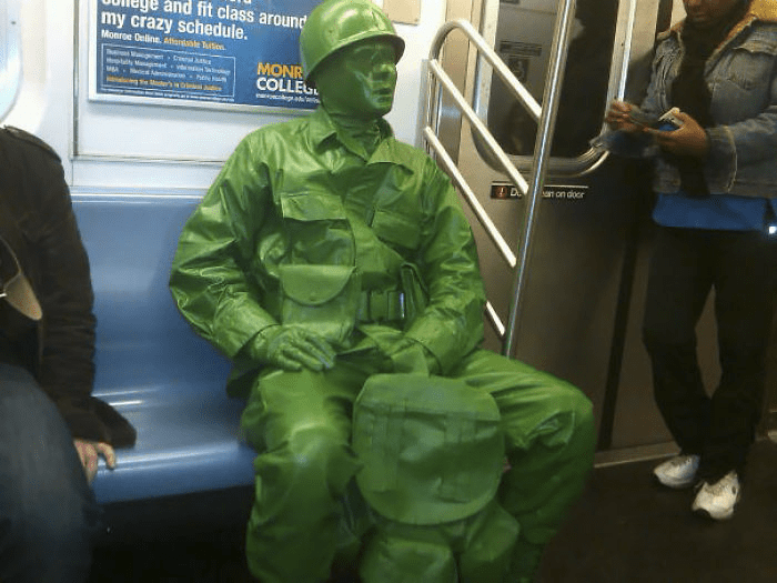 Suspect Moments Caught On The NYC Subway Toy soldiers