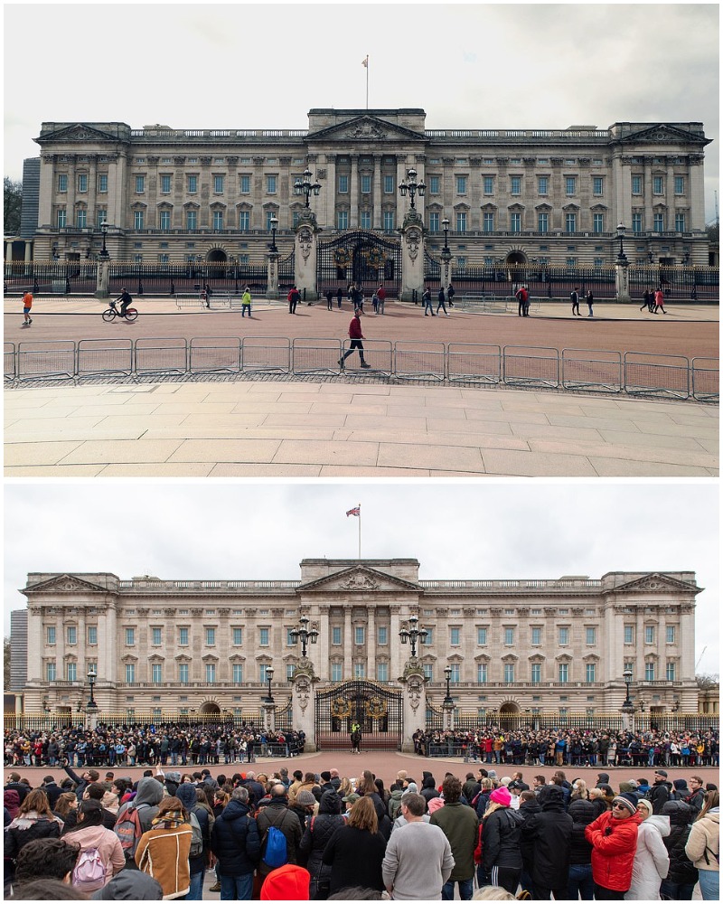 The Pandemic Places In The World Buckingham Palace in London