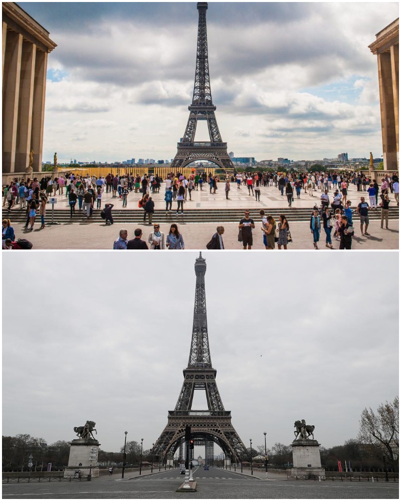 The Pandemic Places In The World Eiffel Tower in Paris