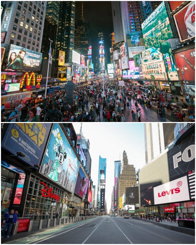 The Pandemic Places In The World New York City’s Times Square