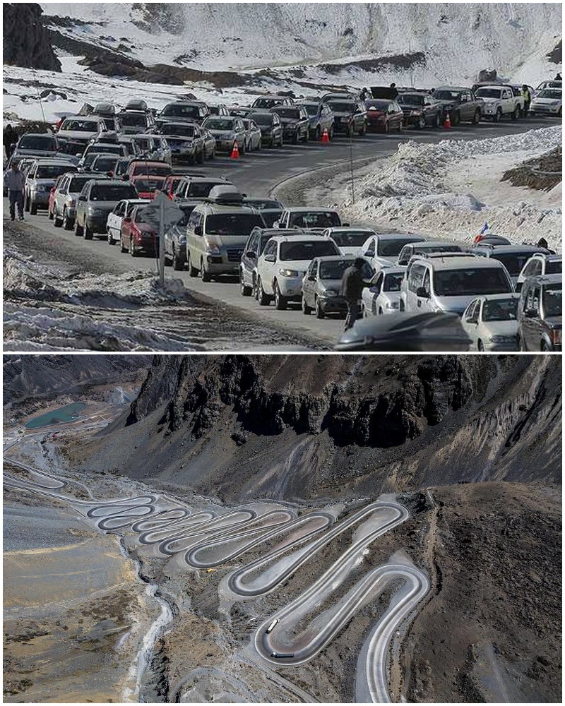 The Pandemic Places In The World Paso Internacional los Libertadores in the Andes