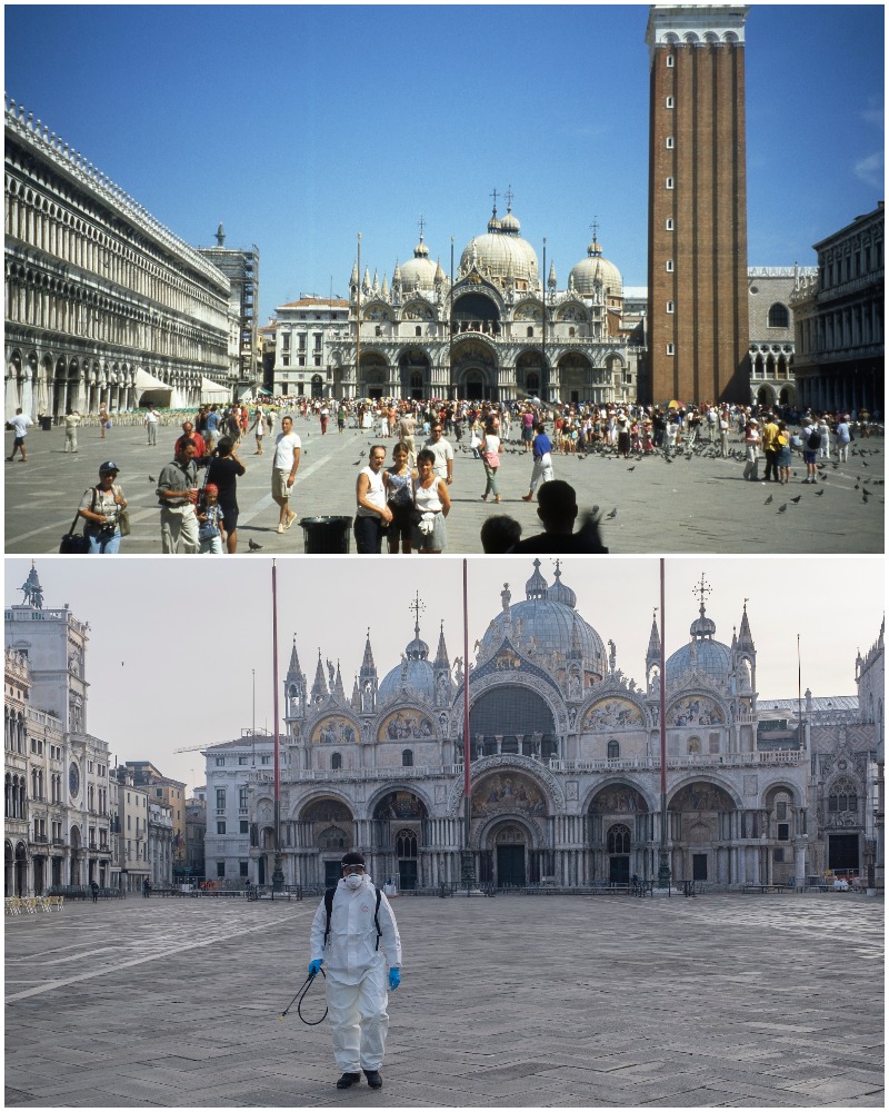 The Pandemic Places In The World Piazza San Marco in Venice