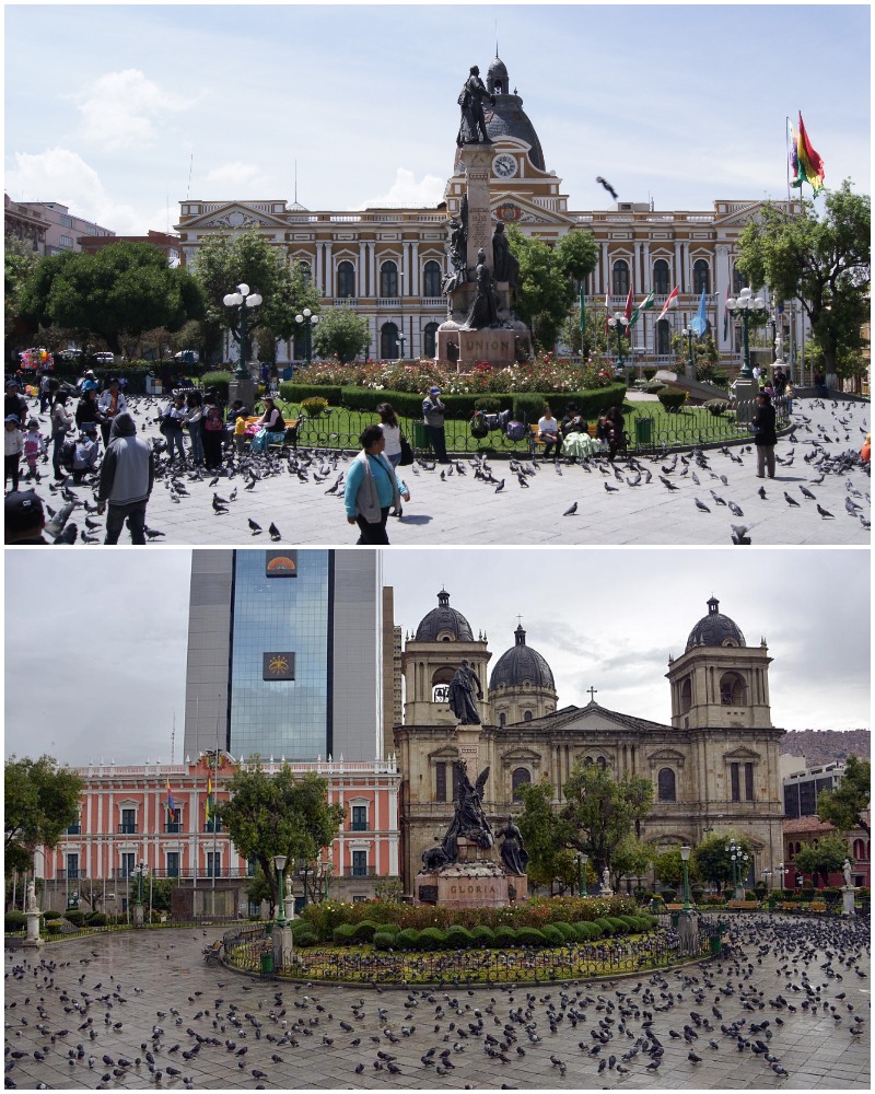 The Pandemic Places In The World Plaza de Armas in La Paz, Bolivia