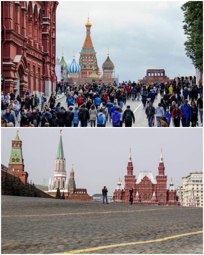 The Pandemic Places In The World Red Square in Moscow