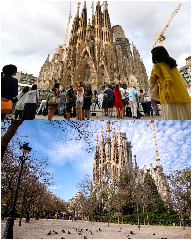 The Pandemic Places In The World Sagrada Familia in Barcelona