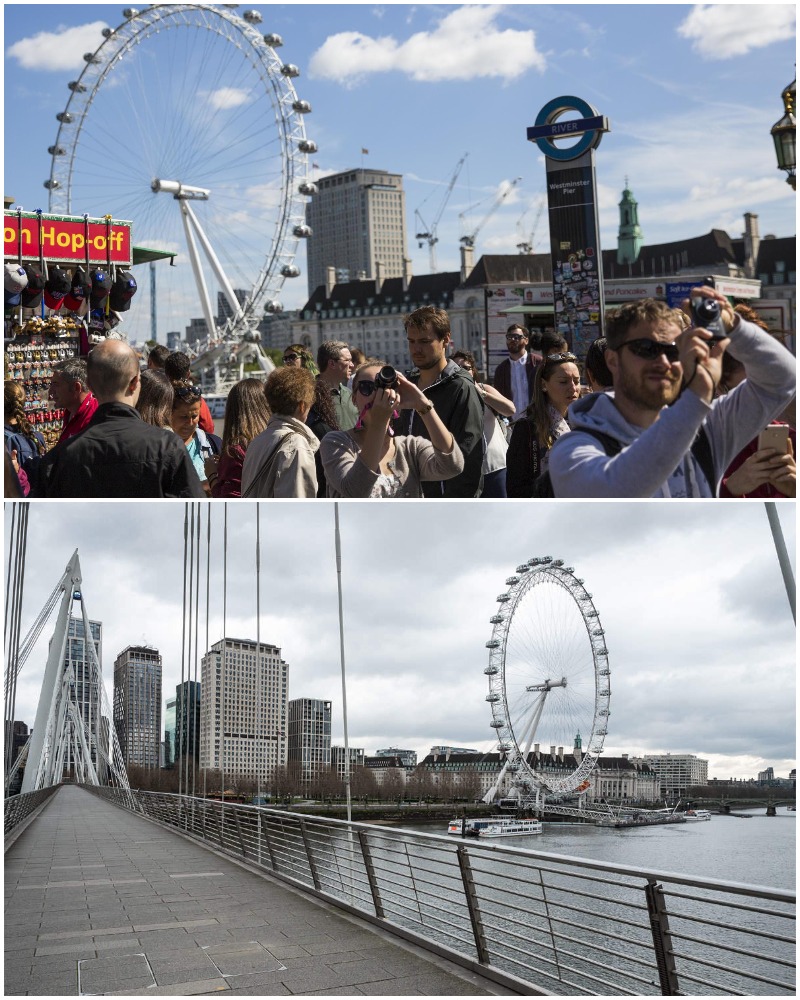 The Pandemic Places In The World The London Eye in London