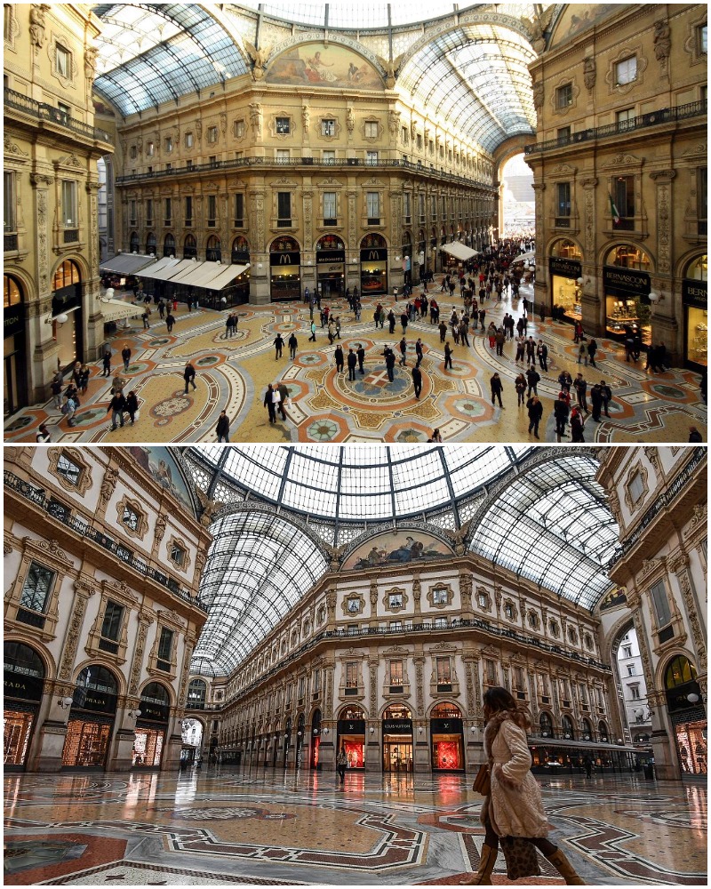 The Pandemic Places In The World Vittorio Emanuele II in Milan