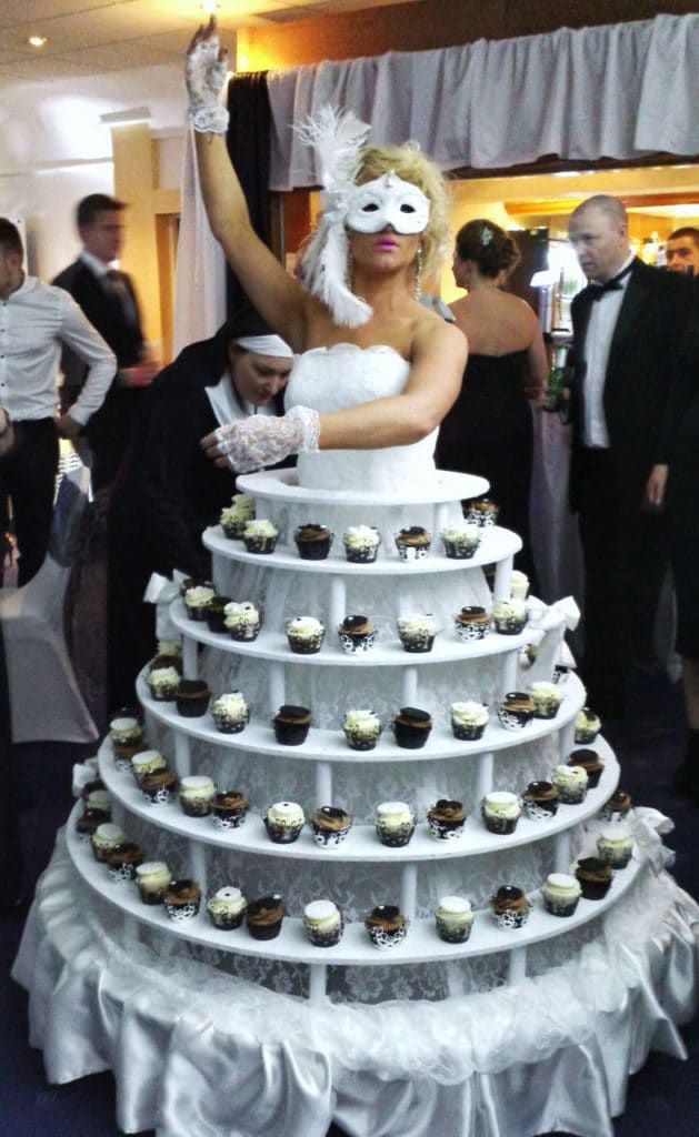 Wedding Dresses That Had Grooms Running For The Hills Dessert, anyone?