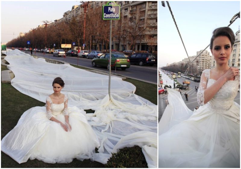 Wedding Dresses That Had Grooms Running For The Hills Not quite long enough